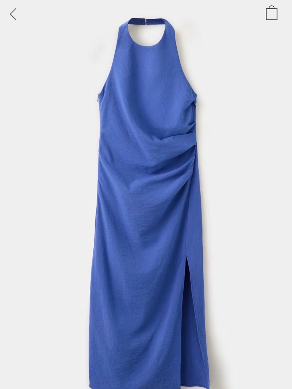Mango Royal Blue Halter Maxi Dress